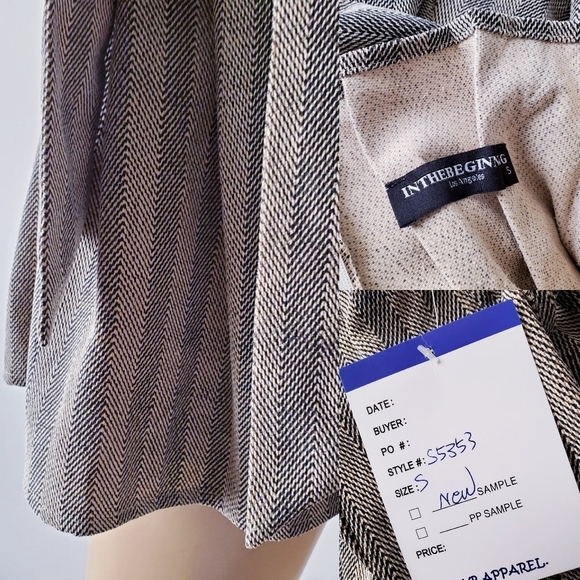 In The Beginning Sand & Black Paperbag High Waist Shorts With Matching Belt - Picture 6 of 7